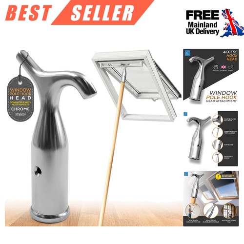 Heavy duty chrome window pole - chrome,