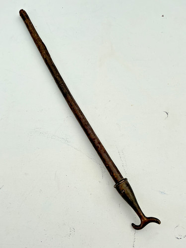 Antique brass window pole - pole, hook