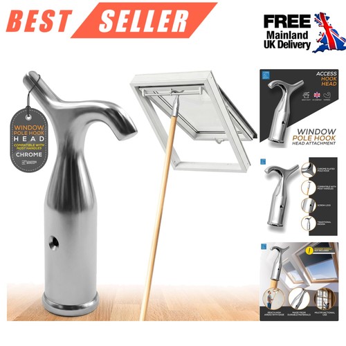 Chrome window pole hook - pole,